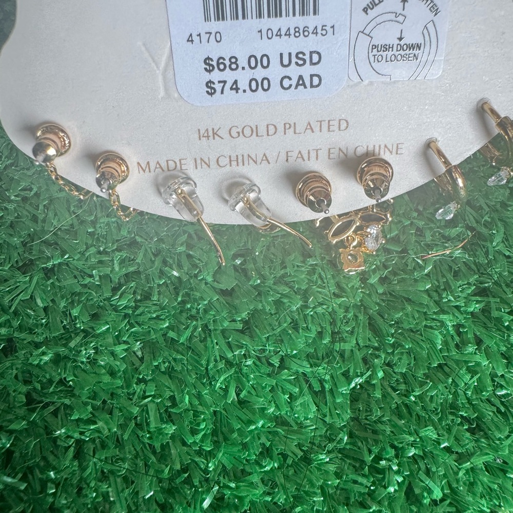 NWT Set of 4 Birthstone huggie earrings - Picture 8 of 9